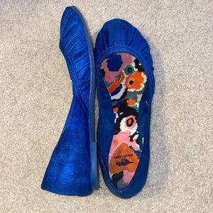 Royal blue ballet flats